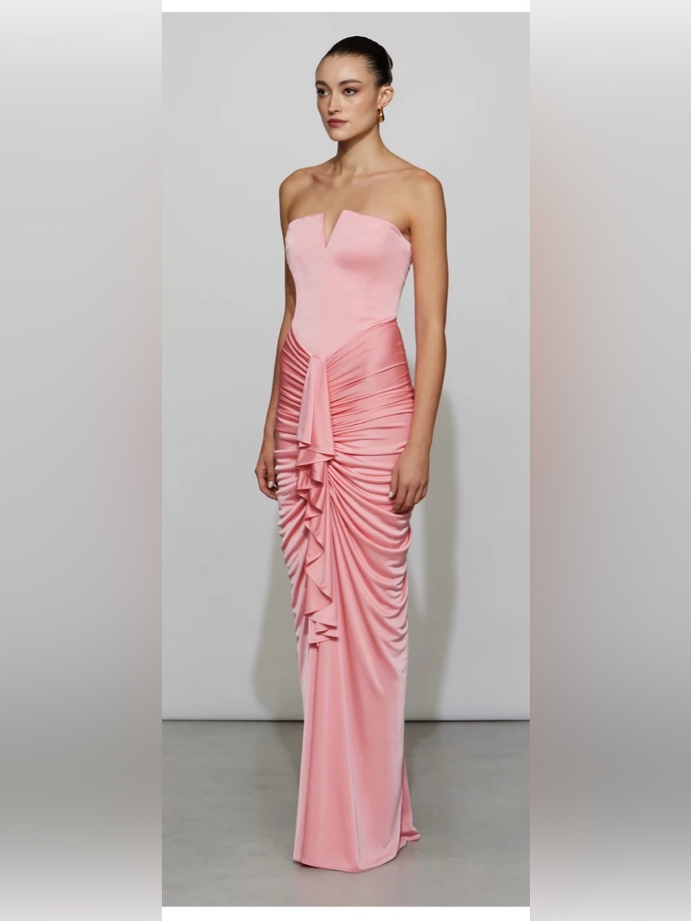 Et Ochs Selena Gown Strapless Pink Ruched Evening Dress 6 $598